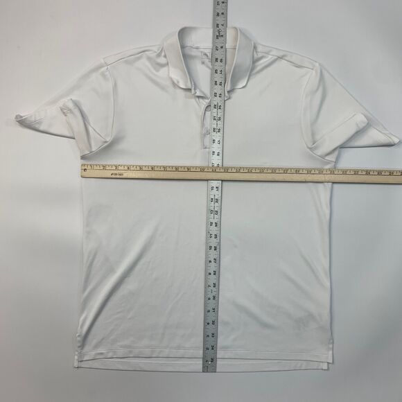 Adidas Polo Shirt Mens M Medium White Short Sleeve Quick Drying Performance Golf - Picture 6 of 15
